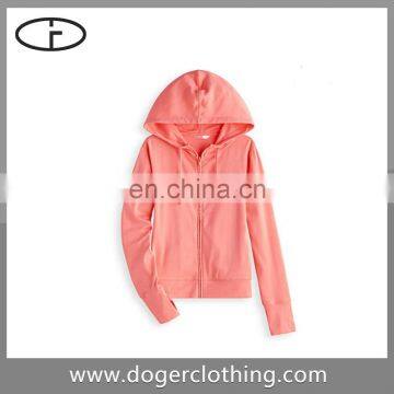 Nice design good quality women excersize Zipper Hoodie for sale