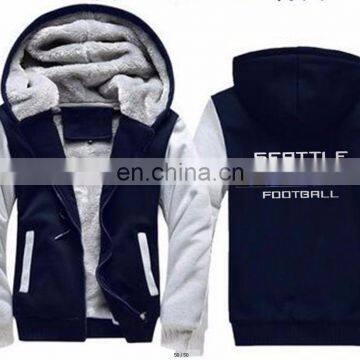 American Seahawks Latest Football Jersey Designs Sweatshirts Thicken Fleece Hoodie Zipper Coat