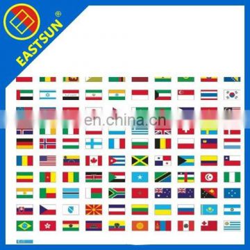 Advertising Customized Logo 100% Polyester Fabric National Flags Different Size