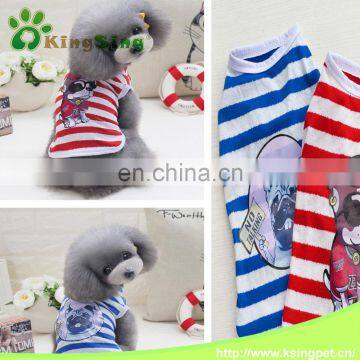 Striped dog vest clothes, pet clothes