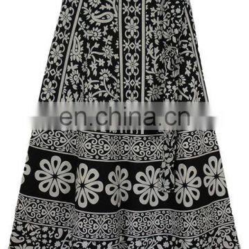 Hand Block Print Wrap Skirts / Women's Beach Wrap Skirt / Cotton Magic Skirts