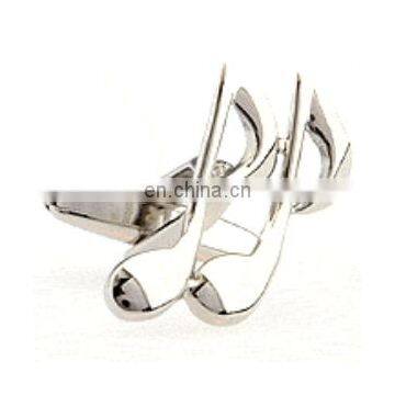 wholesale 925 silver plating innovation musical note shape High quality sliver cufflinks customized,Newest Novelty Musical Note