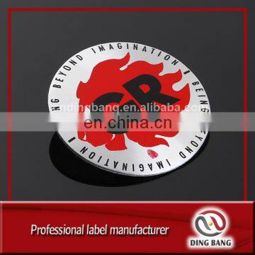 Professional OEM Factory High Technics Stamped Type Circle Shape Custom Printed Nameplate With 3M Adhesive