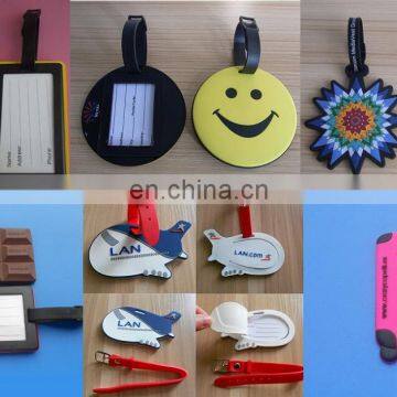 Custom 3D soft pvc rubber luggage tag for business gifts