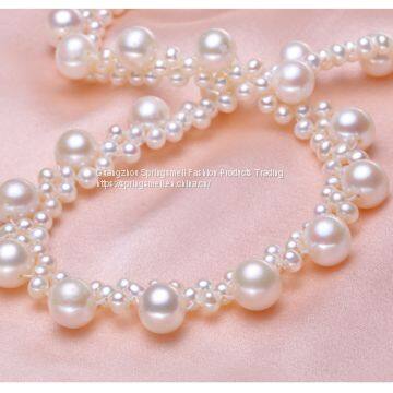 4-8mm Natural Freshwater Pearls Fancy Necklace Pearls Necklace Clavicle Chain Wedding Necklace photo-2