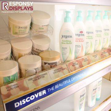 Многофункциональный на заказный пятиярусный полочный косметический витринный шкаф из композитного материала photo-4