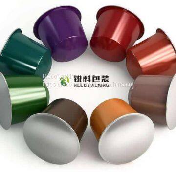 100% Recyclable Aluminum Capsules Compatible for Nespresso Machines