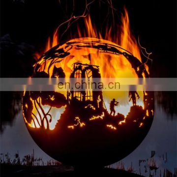 Sample Purchase Outdoor steel sphere fire pit