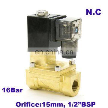 GOGO Normally Closed 2 Way Pilot Diaphragm Brass Electric 12v 24v 110v 220v Water Solenoid Valve Air 1/2" BSP 15mm PX-15 NBR photo-2