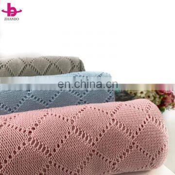 Cable Knit Newborn Baby Blanket Wholesale Kids Cashmere Knitted Blanket photo-4