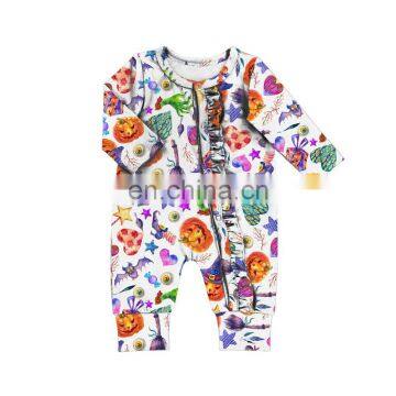 Premium Knit One Piece Baby Romper Battery Halloween Bodysuit photo-4