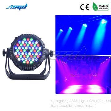ASGD 54x3W RGB 3in1 Водонепроницаемое алюминиевое светильник Led Par. Профессиональное сценическое освещение