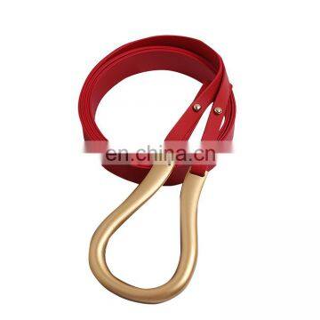 TWOTWINSTYLE Women's PU Leather Belts Hit Color Adjustable Novelty Double Fashion Casual photo-5