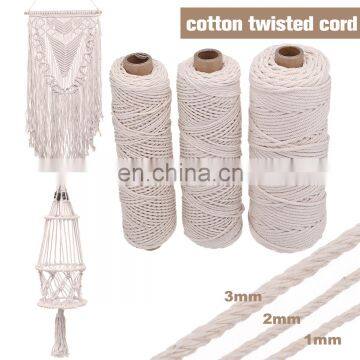 Macrame Cord 100% Cotton 4 Strands Cotton Rope Multiple Use Macrame Cord With Free Sample photo-6