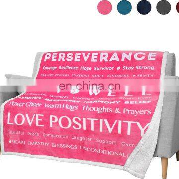 Healing Thoughts Blanket Sherpa Fleece Throw for Women Men Super Soft Fluffy Plush Microfiber Prayer Blanket photo-4