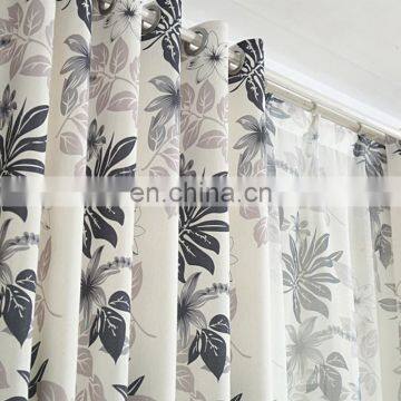 Wholesale High Quality American Rural Style Cotton and Linen Plant Printed Semi-shading Blackout Curtain photo-3