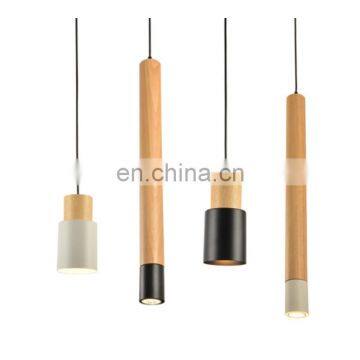 Простой современный дизайн канделябра LED подвесного светильника из дерева photo-3