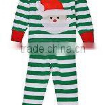 100% soft cotton fabric baby boys pajamas , sleeping wear christmas santa print underwear clothing children