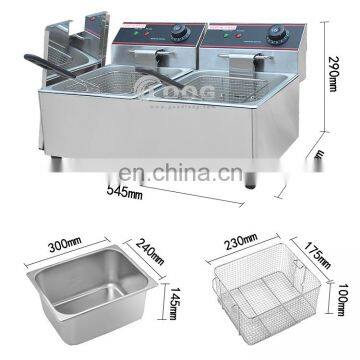 Restaurant Double Tank Double Basket Machine Frying Potato Stainless Steel Fryer Machine