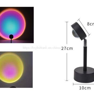 Led Rainbow Sunset Projection Floor Lighting Nordic Corner Rotatable Dreamy Living Room Stand Light Bedroom Projector Floor Lamp