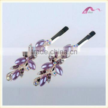 Multi Colors Elegant Charming Hair Grips Top Quality Metal Crystal Decoration Flower Ceramic Beads Hair Clips For Girls photo-6