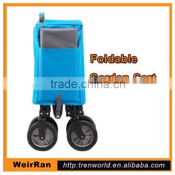 (73007) 600D cloth in 150Lbs trolley foldable huge storage four wheel metal garden wagon