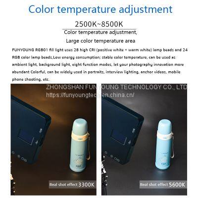 OEM Live Beauty RGB Small LED Photography LightFunctional Portable Light Anchor Lightlive Beauty RGB Small LED Photography Light Fill Light Functional photo-3