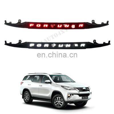 New Chromed Car Rear Molding Trim Led Trunk Lid Light For Fortuner 2016-2019 year