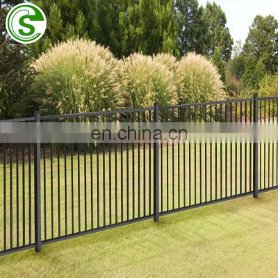 Black color Flat top Security Privacy Fence to fence house