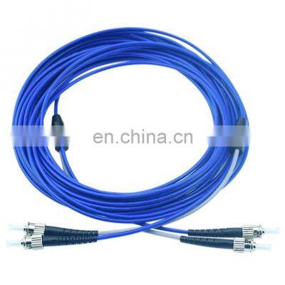 ST Spiral Armored Optical Single Mode Duplex Optic Patch cord fiber yama kablosu Fiber Jumper st duplex fiber patch cord