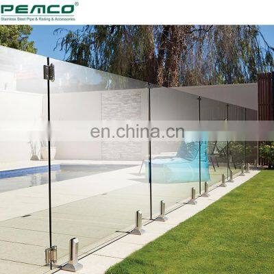 Modern Outdoor Balcony Balustrade Design Stainless Steel Frameless Glass Railing Spigot