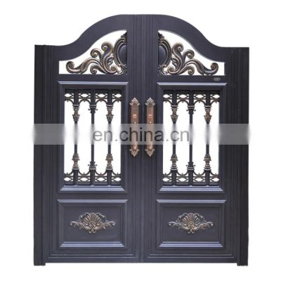 2021 Rust-proof Cast Aluminum double Door Patio Steel Garden Gate door