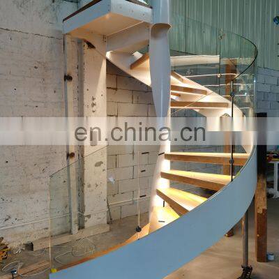 High Quality Best Selling Glass Spiral Stair/led Step Wooden Staircase photo-3