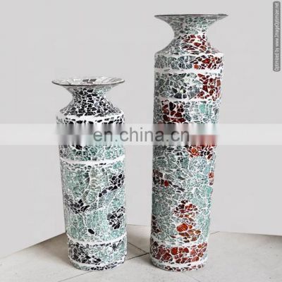 tall floor mosaic metal stylish hot sale flower vases