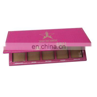 Custom Paper Korean Cardboard Cosmetics Pallet Empty Makeup Organizer Case 10 Pan Eyeshadow Palette Packaging