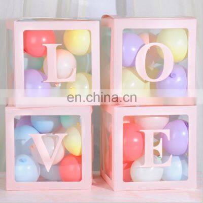 Diy Transparent Kids Baby Shower Favour Boxes Decor for Baby Girl 1st Birthday Party