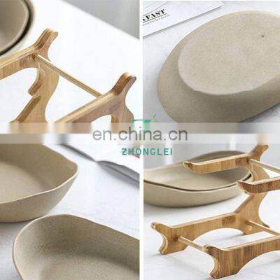 European Double Layer Fruit Plate Creative Ceramic Household Basket