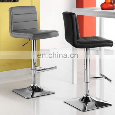 Comfortable french style new design leather metal high swivel bar counter stool