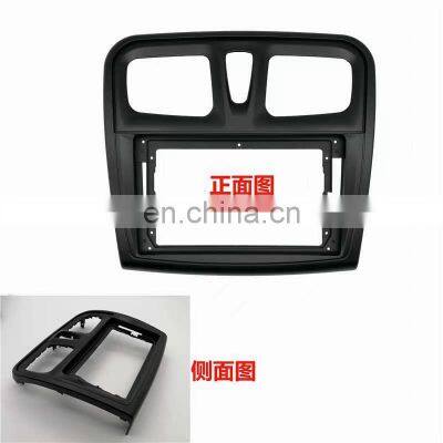 2015-2018 Car Radio Face Frame For Sandero Console Square Hole Stereo Dashboard Frame With Power Cable