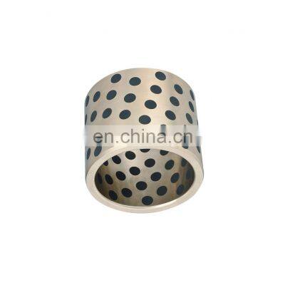 Self Lubricating Copper Sleeve Bushing Flange Flanged Graphite Inserted Casting Copper Brass Bronze Bush