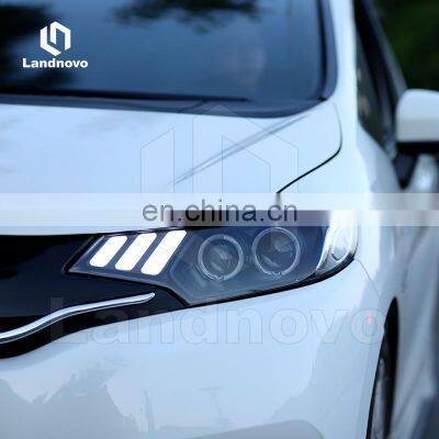 Landnovo New Design Auto Body Parts Led Head Lamp for Honda Fit Jazz 14-19 Led Light Headlight Headlamp