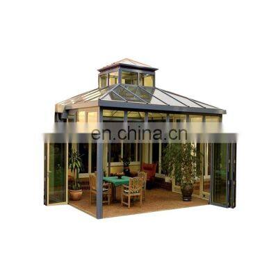 China manufacturer aluminium curved glass sunroom for solarium outdoor sunroom