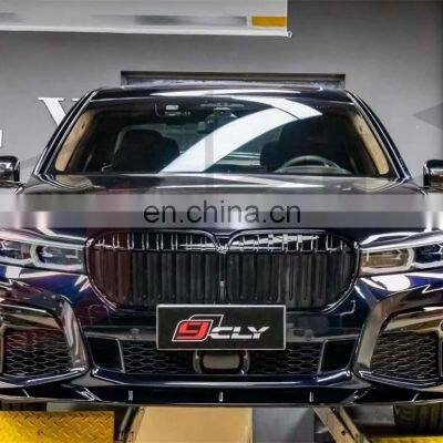 Late G11 G12 Body Kits For BMW 7 Series G11 G12 LCI Upgrade Black Warrior Front Grille Front Rear Lips Spoiler Fender Trims Tips