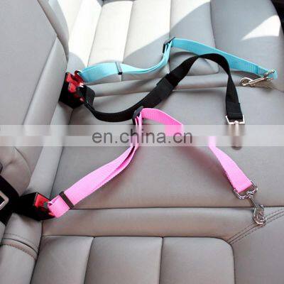 Pet Dog Cat Car Seat Belt Dog Accessories Adjustable Harness Lead Leash Small Medium Travel Clip Puppy Collar Leash