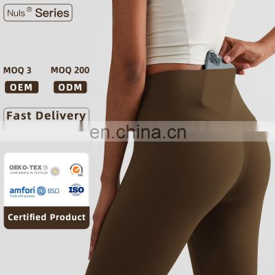 Custom Breathable Sport Leggings With Pocket Women High Waist yoga fitness Pants