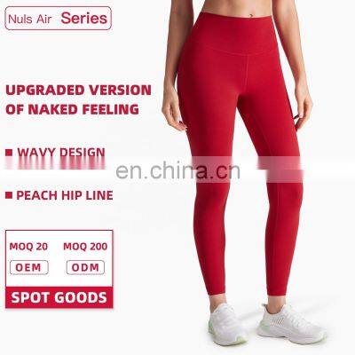 Wholesale High Waist Sports Pant Nude Tights Yoga Leggings Women Exercise Workout Leggings