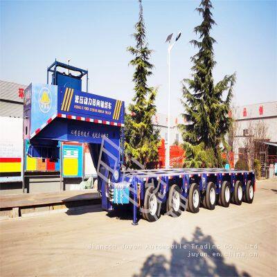 Multi Axle Semi-trailer Heavy-duty Low Flatbed Large Item Transport Vehicle photo-3