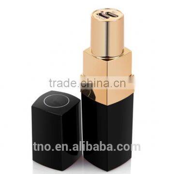 Channel lipstick power bank 3000mah rechargeable battery li-ion china goods