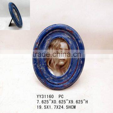 oval shape wooden photo frame, picture photo frame