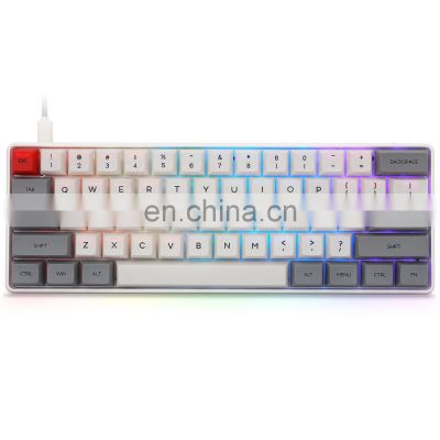 New product 60% mechanical keyboard rgb mechanical keyboard 61keys gateron switch keyboard